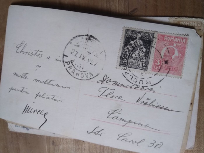 Ilustrata circulatie Romania Regele Carol I Prahova Pitesti