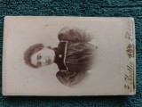 SUPERBA fotografie , anii 1880,atelier celebru KESTLER PLOESCI , distinsa doamna .dimensiuni 11 cm x 6 cm