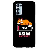 Husa compatibila cu Oppo A5 (2020) model Low battery, Silicon, TPU, Viceversa, Transparent, Carcasa