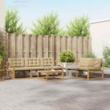 vidaXL Set de canapele de exterior 6 pcs Alb și Bej 79 x 79 x 37 cm 3388431