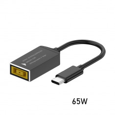 Adaptor incarcator laptop Lenovo IBM USB-C la mufa dreptunghiulara