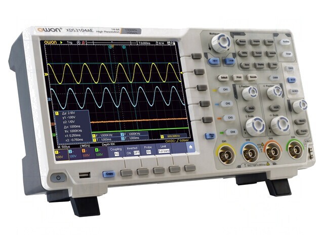 Osciloscop Digital 100MHz 4 Canale 1Gsps 40Mpts LCD TFT XDS3104E