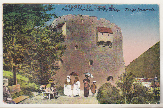 bnk cp Brasov - La Turnul alb - necirculata 1917 - supratipar
