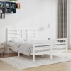 VidaXL Cadru de pat, alb, 120x200 cm, lemn masiv 3105856