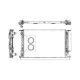 Radiator apa Audi A4 202016, A5 202016, A5 202008, A6 202018, Q3 202018, Q5 202017, 2.0 TDI, 2.0 Tfsi, 1.8 Tfsi, 721x476x26mm, AC: +/-, fagure