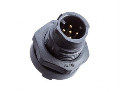 Conector circular soclu PIN 2 tată THT IP68 cu fixare push-lock foto