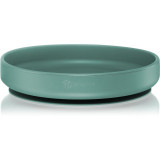 Petite&amp;Mars Take&amp;Match Silicone Plate farfurie cu ventuză Misty Green 6 m+ 1 buc