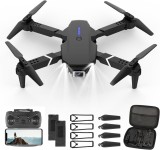 Drona FPV Pliabila cu Camera 4K HD Dubla, Transmisie WiFi Live, 2 Acumulatori, Mod Fara Cap, Negru