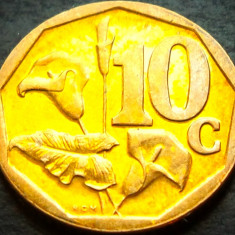 Moneda 10 CENTI - AFRICA de SUD, anul 2010 * cod 3965 = AFURIKA TSHIPEMBE UNC