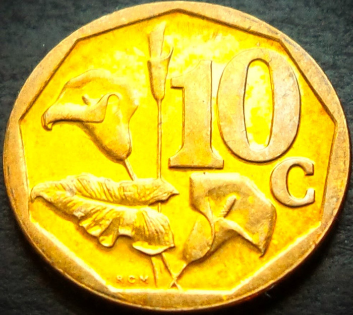 Moneda 10 CENTI - AFRICA de SUD, anul 2009 * cod 2150 = A.UNC - ISEWULA AFRIKA