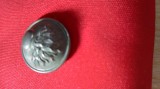 NASTURE/BUTON GENIE GRENADE A.M.&amp; CIE MILLET PARIS 17MM,ARGINTAT TRUPA ORIGINAL