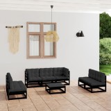 vidaXL Set mobilier de grădină cu perne, 8 piese, lemn masiv de pin 3076478