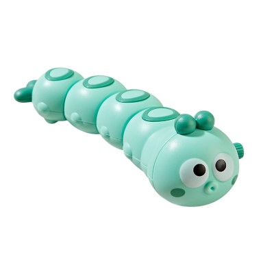 Jucarie mecanica pentru copii flippy, omida haioasa, cu cheita, distractiva, se taraste, se misca, 15 x 4 cm, verde foto