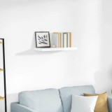 vidaXL Raft de perete suspendat, alb extralucios, 60x23,5x3,8 cm, MDF 323748