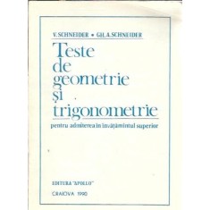 Teste de geometrie si trigonometrie - V. Schneider