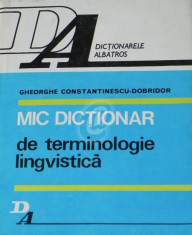 Mic dictionar de terminologie lingvistica (Ed. Albatros) foto