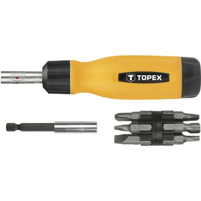 Set biti cu surubelnita si adaptor 1/4&amp;quot; topex 39D518 HardWork ToolsRange foto