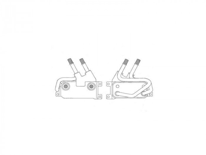 Radiator racire ulei motor, termoflot OEM/OES (Behr) BMW Seria 7 E65/E66, 03.2005-2008, motor 6.0 V12, 327 kw, 760i/iL benzina, cv automata, 137x69x6