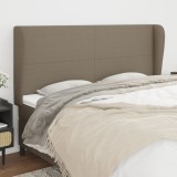 VidaXL Tăblie de pat cu aripioare gri taupe 163x23x118/128 cm textil 3117686