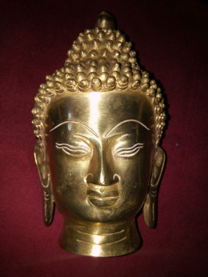 Superba sculptura din bronz masiv Buddha foto