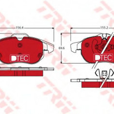 Set placute frana,frana disc OPEL ASTRA H GTC (L08) (2005 - 2016) TRW GDB1613DTE