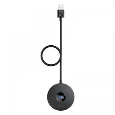 HUB extern Baseus Round Box, porturi USB: USB 3.0 x 1 + USB 2.0 x 3, conectare prin USB 3.0, lungime 1 m, negru, &amp;quot;CAHUB-U01&amp;quot; (timbru verde 0.8 lei) - foto