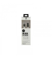 Cablu USB My-Magic 2in1 Micro USB sau Lightning alb 1m plat foto
