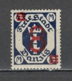 Deutsches Reich.1922 OCUPATIA IN DANZIG:Stema de stat-supr. XD.103