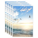 Cumpara ieftin Rame foto colaj pentru masă, 5 buc., alb, 28x35 cm MDF