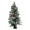 Brad Decorativ de Masă, Inzăpezit, Lumină LED Aurie, &Icirc;nălțime 90 cm, Multicolor, Oem