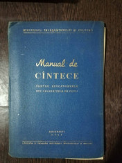 MANUAL DE CANTECE PENTRU EDUCATOARELE DIN GRADINITELE DE COPII foto