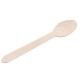Cumpara ieftin Lingura de unica folosinta, ecologica, lemn, set 100 buc, 16 cm, Strend Pro
