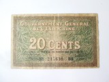 Rara! Indochina 20 Cents 1939,bancnota din imagini la cel mai mic pret