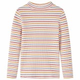 Tricou de copii cu m&acirc;neci lungi, ecru, 140, vidaXL