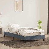 Cumpara ieftin Cadru de pat fără saltea, gri &icirc;nchis, 90x210 cm, catifea