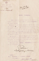Scrisoare de multumire a Mitropolitului Moldovei Pimen Georgescu 1926 foto