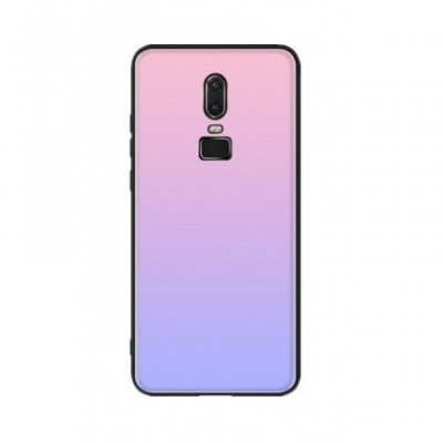 Husa Silicon Glass AURORA Huawei P20 Lite Roz foto