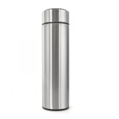 Termos smart 500 ml, afisaj temperatura LED, sita metal, argintiu
