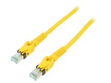 Patch cord S/FTP Cat6a galben 1m 27AWG