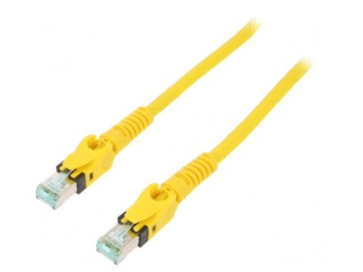 Patch cord S/FTP Cat6a galben 1m 27AWG foto