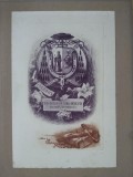 Exlibris Alfonso Bosco, Cardinal Agostino Richelmy, Gravura Originala, Litografie Veche, Arhiepiscop Torino, 1858-1921