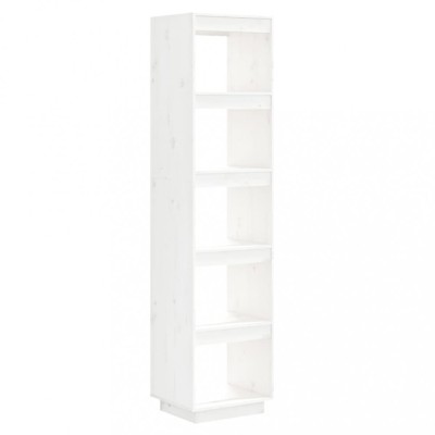 Biblioteca/Separator camera alb 40x35x167 cm lemn masiv de pin foto