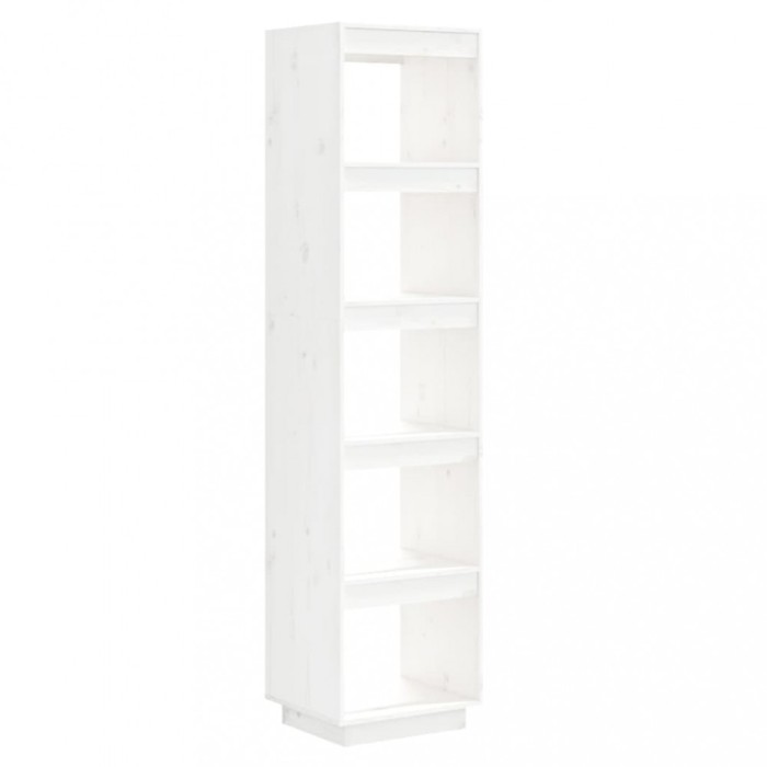 Biblioteca/Separator camera alb 40x35x167 cm lemn masiv de pin