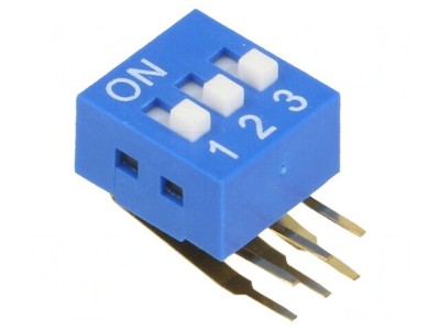 Comutator DIP-SWITCH 3 Sec&amp;Aring;&amp;pound;iuni ON-OFF 0,05A 12VDC foto
