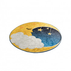 Covor pentru copii Moon, Multicolor, ؠ140 cm