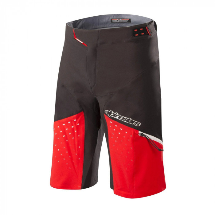 Pantaloni Moto Scurti Alpinestars Drop Pro Shorts, Negru/Rosu, Marime 36