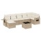 Set canapele de gradina, 8 piese, cu perne, bej, poliratan