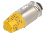 Lampă LED galbenă S5,7s 24VDC 24VAC cu 1 diodă