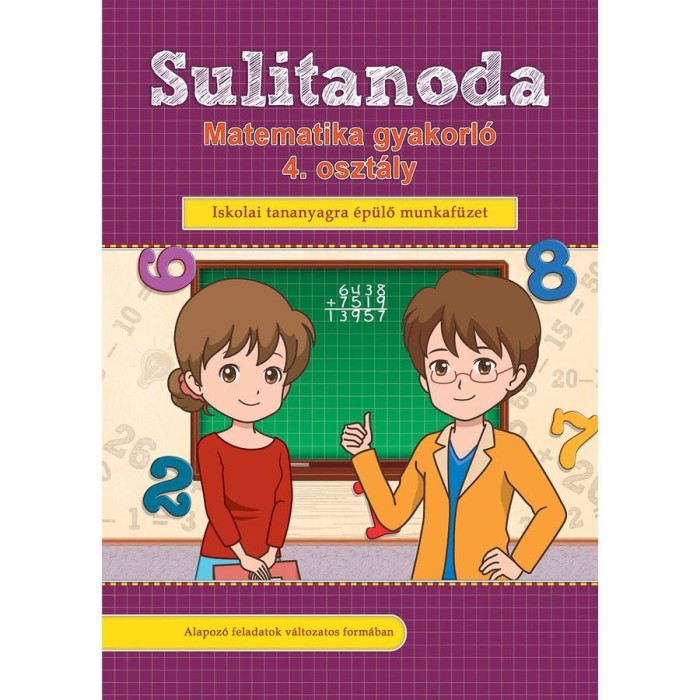 Sulitanoda - Matematika gyakorl&oacute; 4. oszt&aacute;ly - Iskolai tananyagra &eacute;p&uuml;lő munkaf&uuml;zet