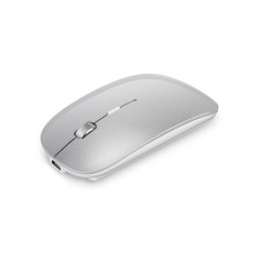 Mouse slim wireless, Bluetooth, USB, 2.4Ghz, 1600 dpi, argintiu